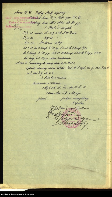 Obraz 18 z jednostki "Ostrzeszów, powiat Kępno - akta koła."