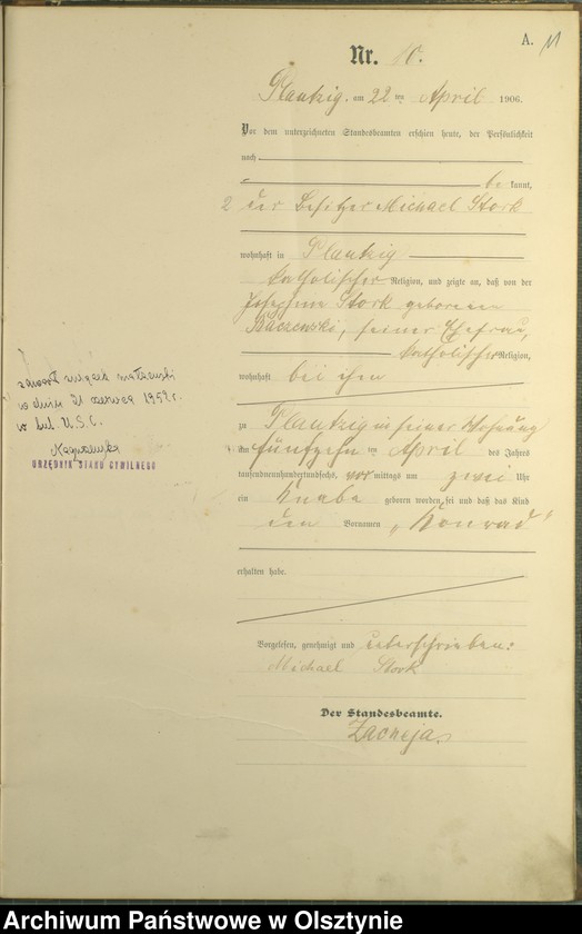 image.from.unit.number "Geburts-Haupt-Register Nr 1 - 33"