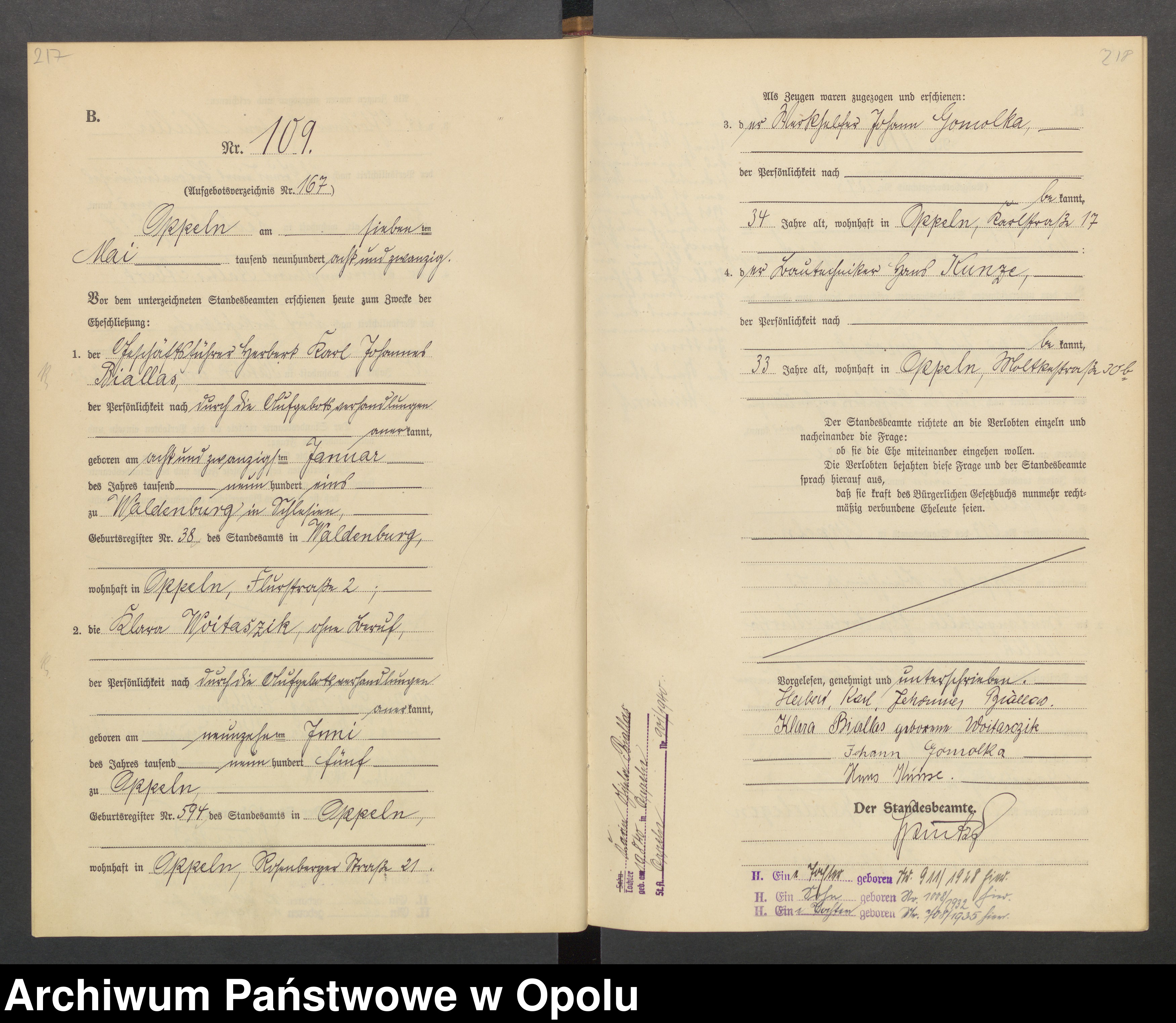 Skan z jednostki: [Rejestr Małżeństw] 1928 Nr 1-248