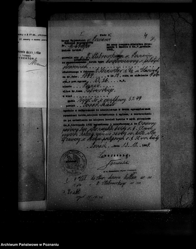 Obraz 8 z jednostki "Gorzelnia w majątku Szczuczyn własność Ordynacja w Kobylnikach powiat szamotulski nr woj. kotła 5249 pop. własność Fabryka makaronów musztard i konserw D. Stabrowskiego w Poznaniu"