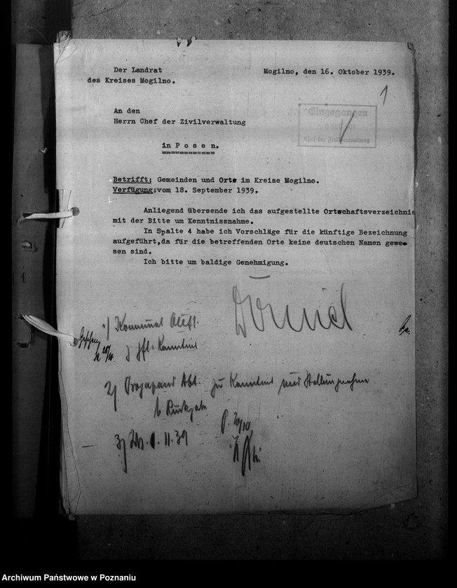 Obraz 5 z jednostki "Ortsnamenänderung Kreis Mogilno"