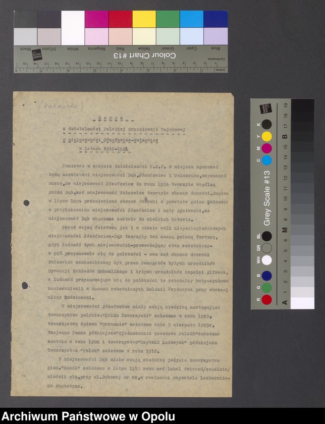 image.from.unit.number "[Kałowicki, Zarys działalności Polskiej Organizacji Wojskowej w miejscowości Józefowiec - Wełnowice w latach 1919 - 1921]"