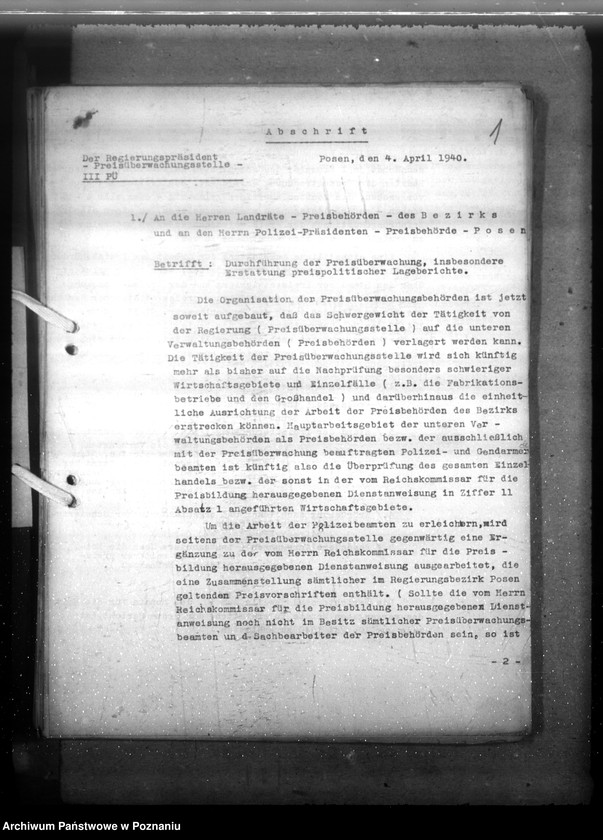 Obraz 5 z jednostki "Preisbildung und Preisüberwachung - [Preispolitische Lageberichte]"