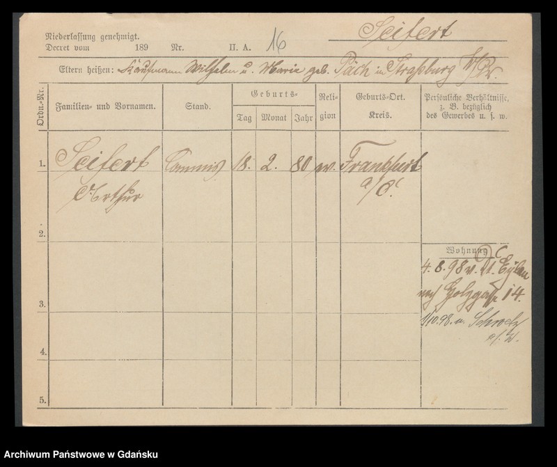 image.from.unit.number "Karty meldunkowe: Seidemann - Sekus"