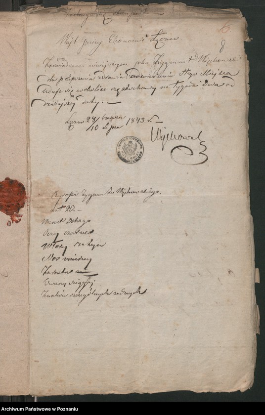 Obraz 13 z jednostki "A. betr. die polizeiliche Beaufsichtigung des polnischen Überläufers Sigismund von Więckowski zu Gembitz"