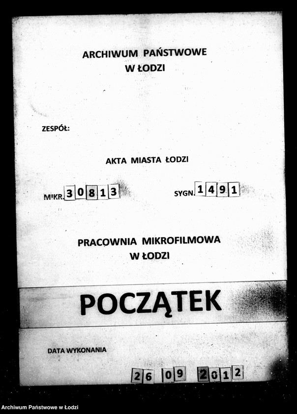 Obraz 1 z jednostki "Manuał przychodu i wydatków kasy ekonomicznej m. Łodzi na r. 1847"