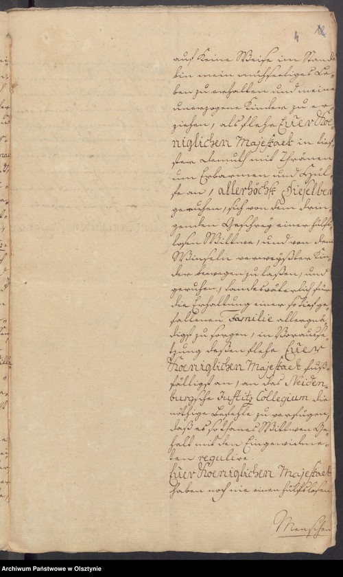 image.from.unit.number "In S. [Sachen] der Pfarr=Wittwe Mrongovius zu Geyerswalde [Gierzwałd] wegen ihres Wittwen=Gehalts"