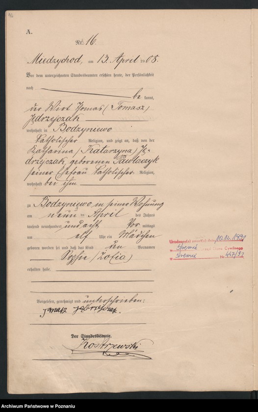 Obraz 19 z jednostki "Geburts-Haupt-Register"