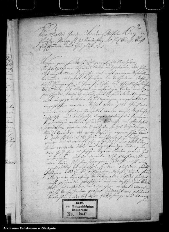 image.from.unit.number "Copien von 3 Rescripte über Strafen für Überschreitung der Zeitdauer von 1 Stunde für Predigt Gesang und Gebet und für unanständige und injuriöse Expressionen von der Kanzel"