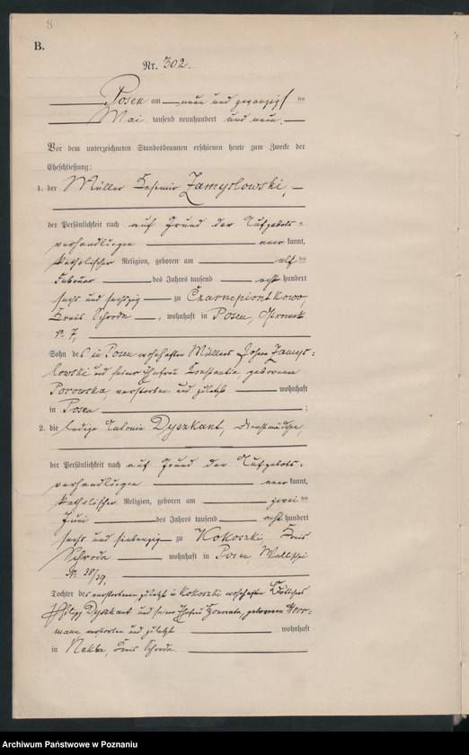 Obraz 10 z jednostki "Księga miejscowa małżeństw tom II [Rejestr główny małżeństw]"