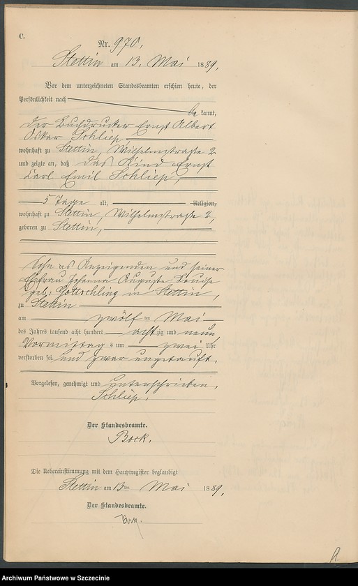 Obraz 17 z jednostki "Sterbe-Register (Neben-Register) Band III"