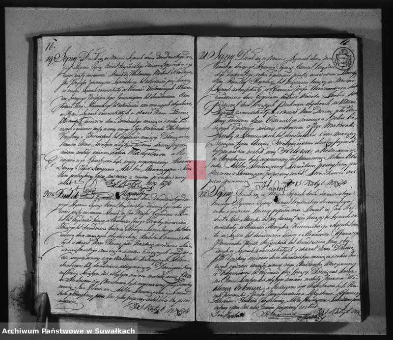 image.from.unit.number "Księga duplikat urodzeń, małżeństw i zejść parafii seyneńskiey 1839"