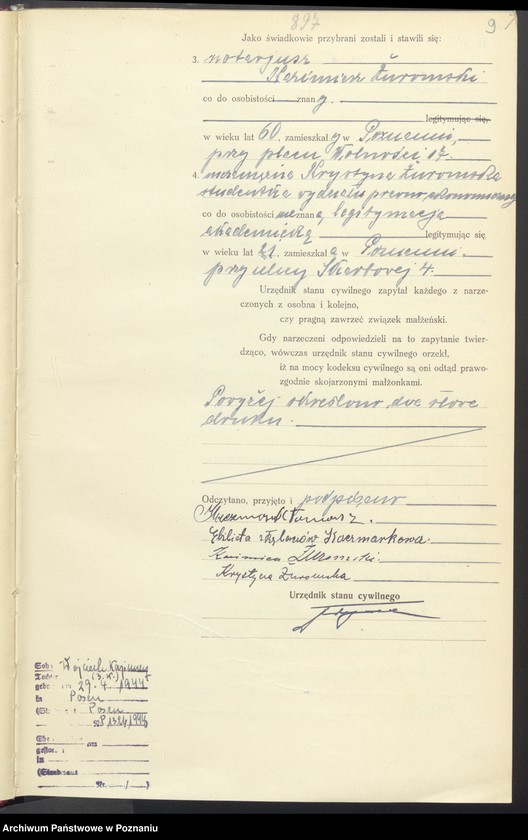 Obraz 11 z jednostki "Księga miejscowa małżeństw tom IV [Rejestr główny małżeństw]"
