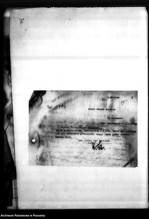 Obraz 9 z jednostki "Korespondencja w sprawie miejscowych Niemców, którzy zginęli w 1939 roku L - Z"