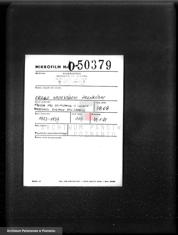 Obraz 2 z jednostki "Nadzór nad gospodarką w lasach majętności Gułtowy powiat średzki"