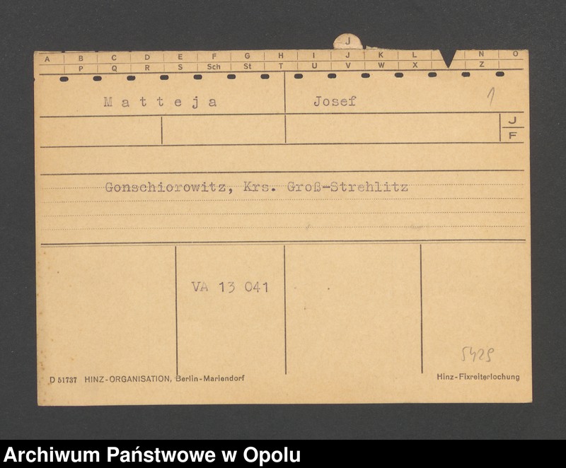 Obraz 3 z jednostki "[Matteja Josef, Gonschiorowitz]"