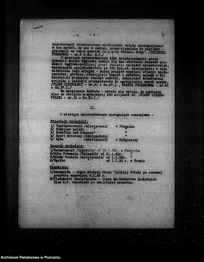 Obraz 8 z jednostki "Sprawozdanie prasowe za miesiące styczeń-kwiecień czerwiec- grudzień 1932 r."