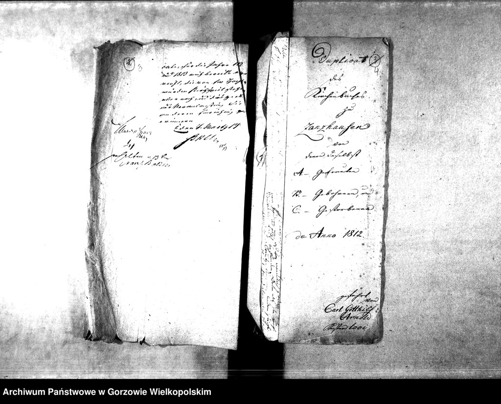 image.from.unit.number "Duplikate der Kirchenbücher von der Parochie Zanzhausen: Zanzhausen (Santoczno), Lotzen (Łośno), Rohrbruch (Rybakowo)"