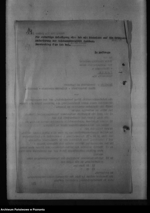 Obraz 17 z jednostki "Baupläne der Universitätsstadt Kornwerk - Posen"