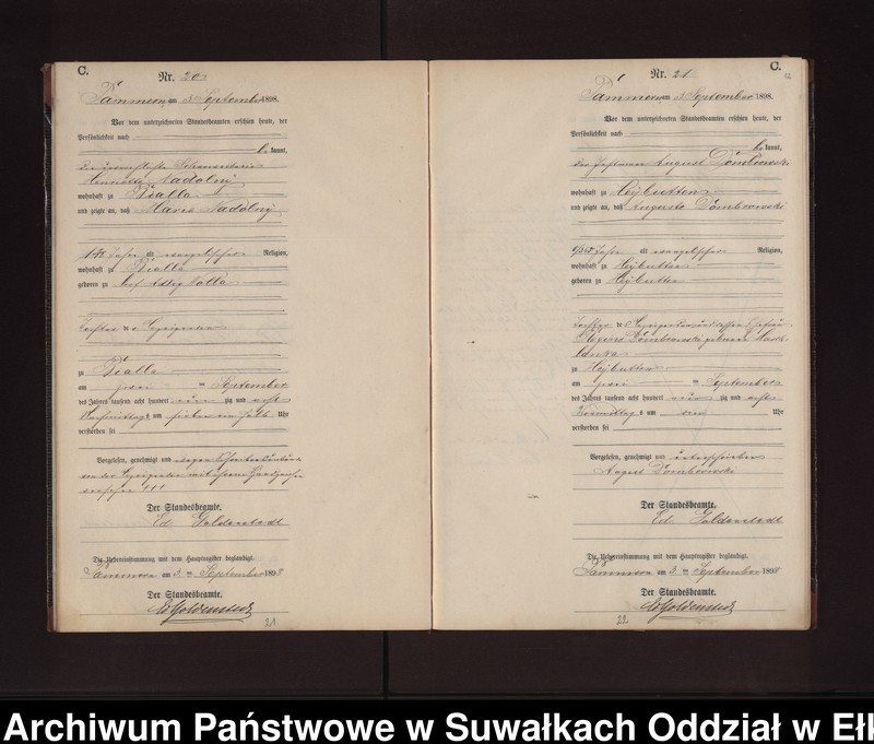image.from.unit.number "Sterbe-Neben-Register des Preussischen Standes-Amtes Neuhoff Kreis Loetzen"