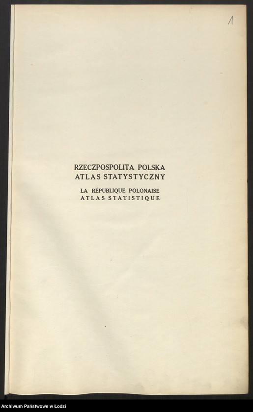 Obraz 3 z jednostki "Rzeczpospolita Polska Atlas statystyczny, Warszawa 1930"