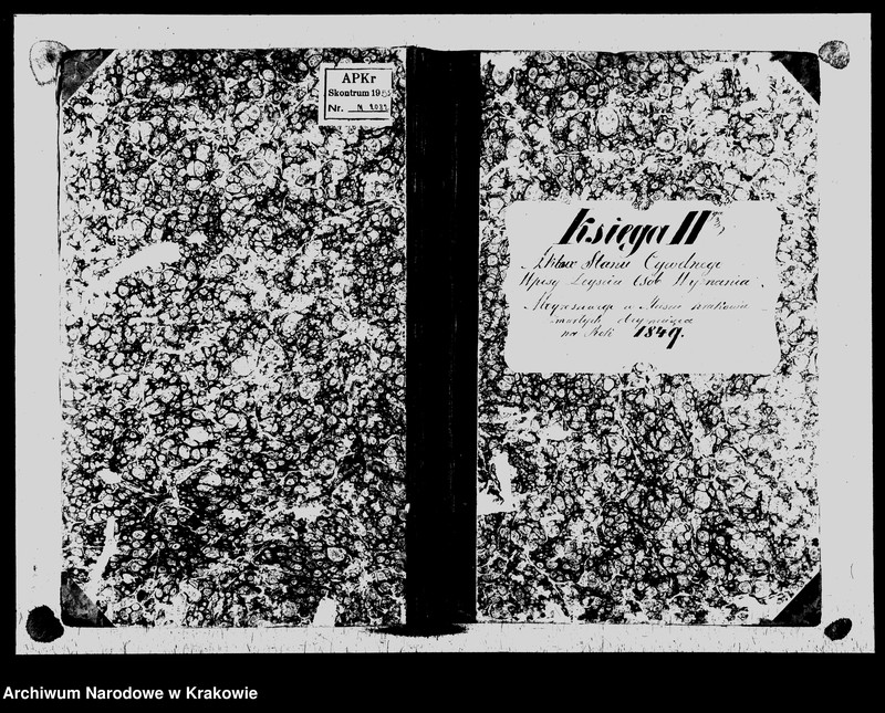 image.from.unit.number "Księga IIga Aktow Stanu Cywilnego Wpisy Zeyscia Osób Wyznania Moyzeszowego w Miescie Krakowie Zmarłych obeymuiąca na Rok 1849"