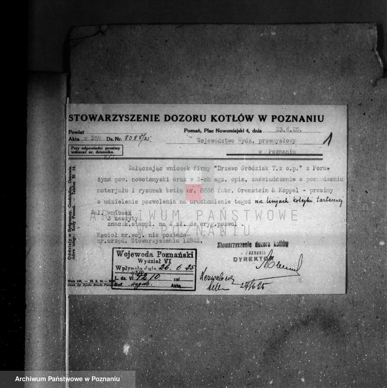 Obraz 5 z jednostki "Tartak parowy w Porażynie, pow. nowotomyski nr woj. kotła 5828"