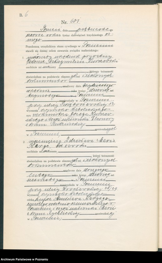 Obraz 8 z jednostki "Księga miejscowa małżeństw tom III [Rejestr główny małżeństw]"