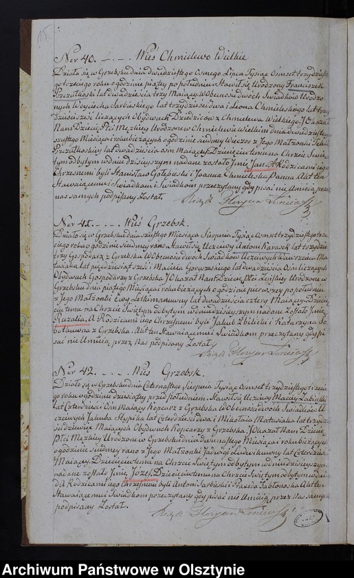 image.from.unit.number "Duplicat Urodzenia, Zaślubienia i Zeyścia Parafii Grzebsk z roku 1833-go"