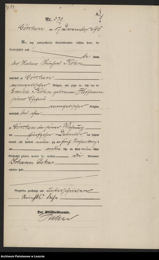 Obraz 17 z jednostki "[Księga urodzeń]"