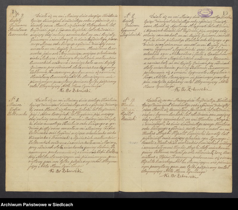 image.from.unit.number "Unikat aktów zmarłych z Parafii Nieciecz od 1919 roku do 1935 roku"