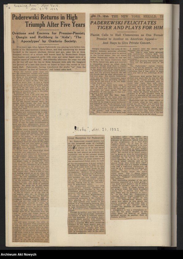 image.from.unit.number "Wycinki prasowe dotyczące tournée i koncertów w Stanach Zjednoczonych, Francji i Anglii oraz działalności politycznej i biografii"