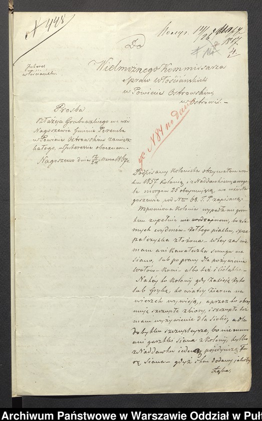 image.from.unit.number "O urządzaniu chłopów byłej państwowej wsi Nagoszewo wchodzącej w skład byłej ekonomii Brok, gm. Poręba"