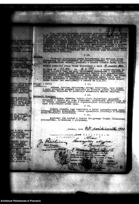 image.from.unit.number "/Umowy dzierżawne majątku Duszniki powiatu szamotulskiego/ zawarte między Towarzystwem Akcyjnym,,Siew" w Poznaniu a Okręgowym Urzędem Ziemskim"