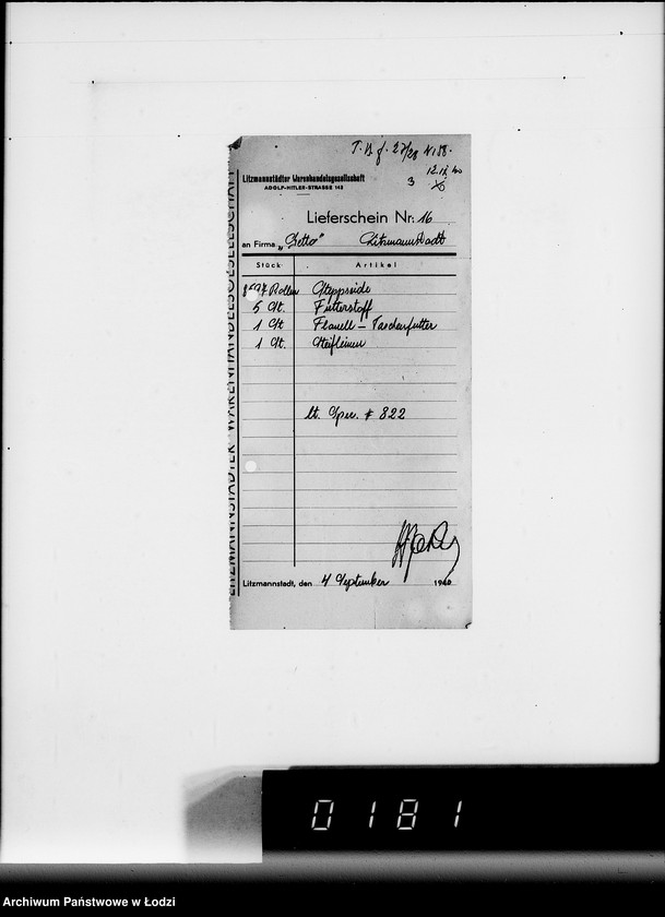 Obraz 7 z jednostki "Textil Waren Lieferscheine"