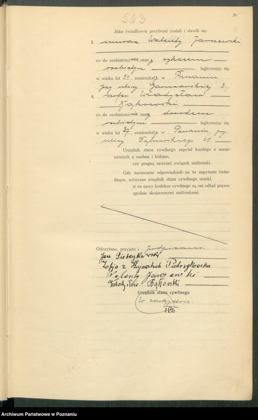 Obraz 13 z jednostki "Księga miejscowa małżeństw tom III [Rejestr główny małżeństw]"