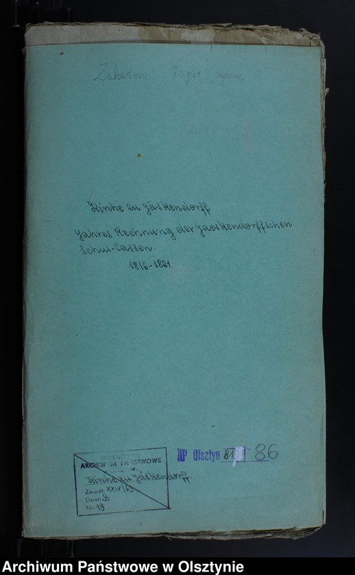 image.from.unit.number "Jahres Rechnung der Jaeskendorffschen-Schul-Casse"