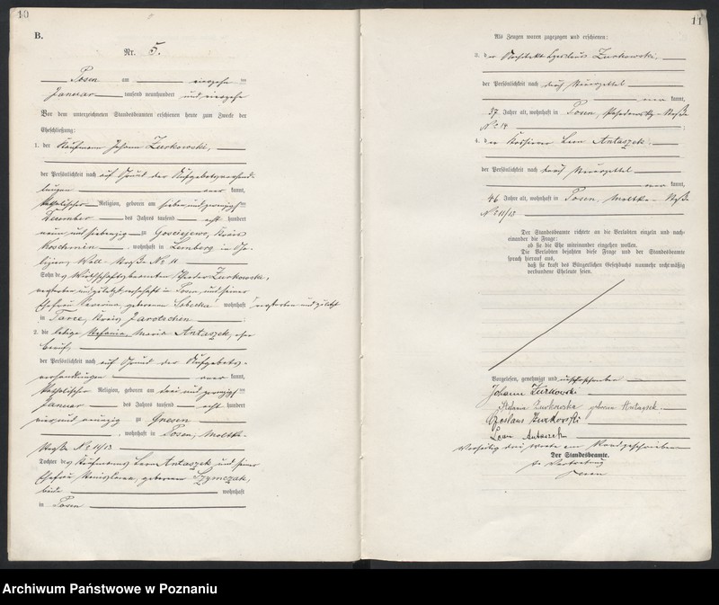 Obraz 7 z jednostki "Księga miejscowa małżeństw tom I [Rejestr główny małżeństw]"