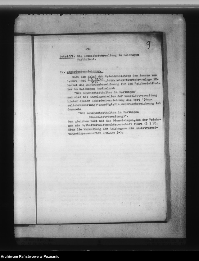 Obraz 13 z jednostki "Die Gauselbstverwaltung im Reichsgau Wartheland"