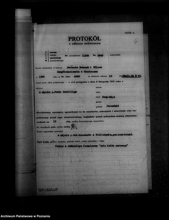 Obraz 10 z jednostki "Młyn P. Schillinga w Nowym Młlynie powiat poznański nr woj. 5949"