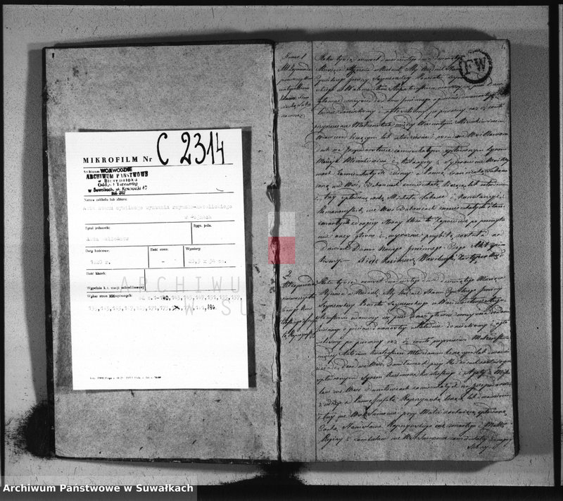 image.from.unit.number "Akta zaślubionych stanu cywilnego gminy seyneńskiey od 1-go stycznia 1820 roku."