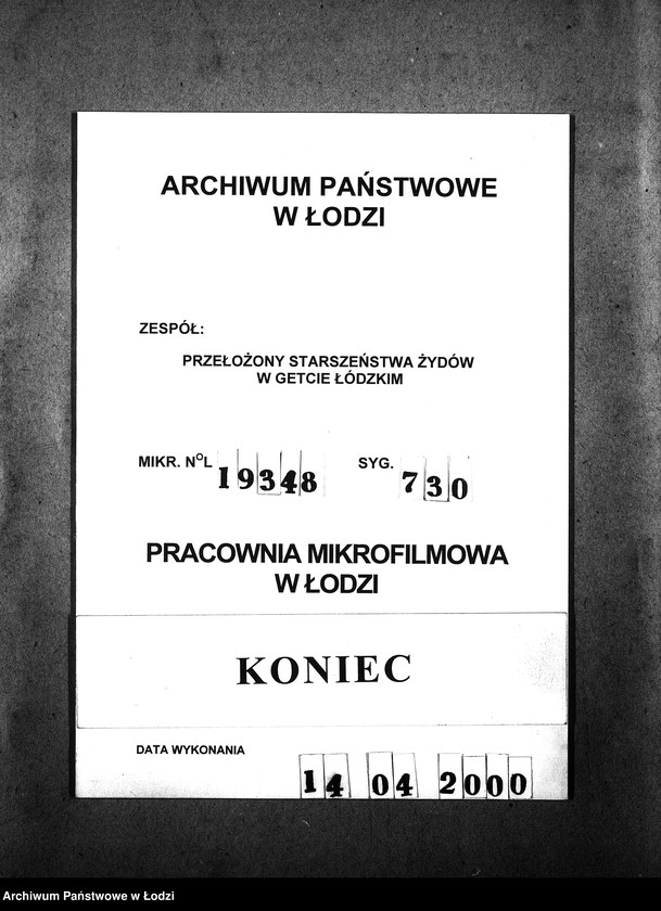 Obraz 6 z jednostki "Graphische Darstellung der Organisation des Ältesten der Juden in Litzmannstadt"