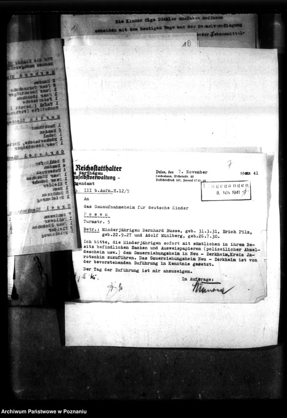 Obraz 11 z jednostki "Ehemalige Heimkinder von 1941 bis 30 V 1942, A-R. [Przyjęcia i przekazania dzieci, litera A-R]."