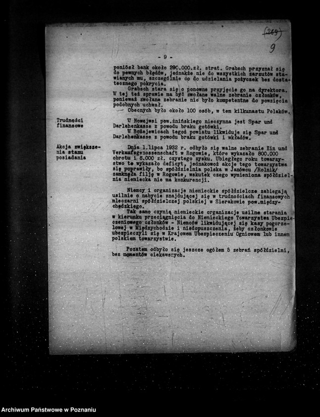 Obraz 13 z jednostki "Sprawozdania miesięczne z życia mniejszości narodowych za miesiące lipiec-grudzień 1932 r."
