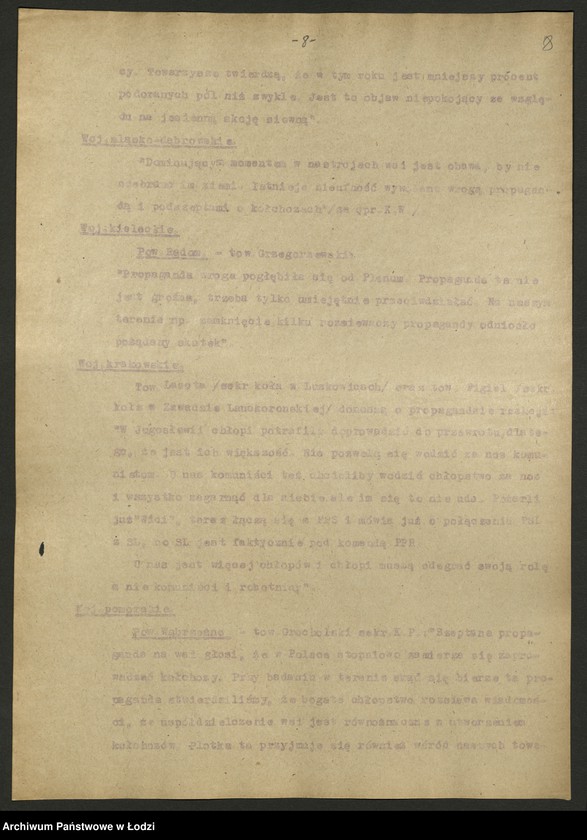 Obraz 9 z jednostki "Biuletyny Referatu Sprawozdawczego Komitetu Centralnego t. 2"