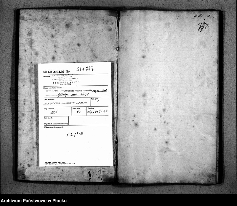 Obraz z jednostki "Akta urodzeń, małżeństw i zgonów"