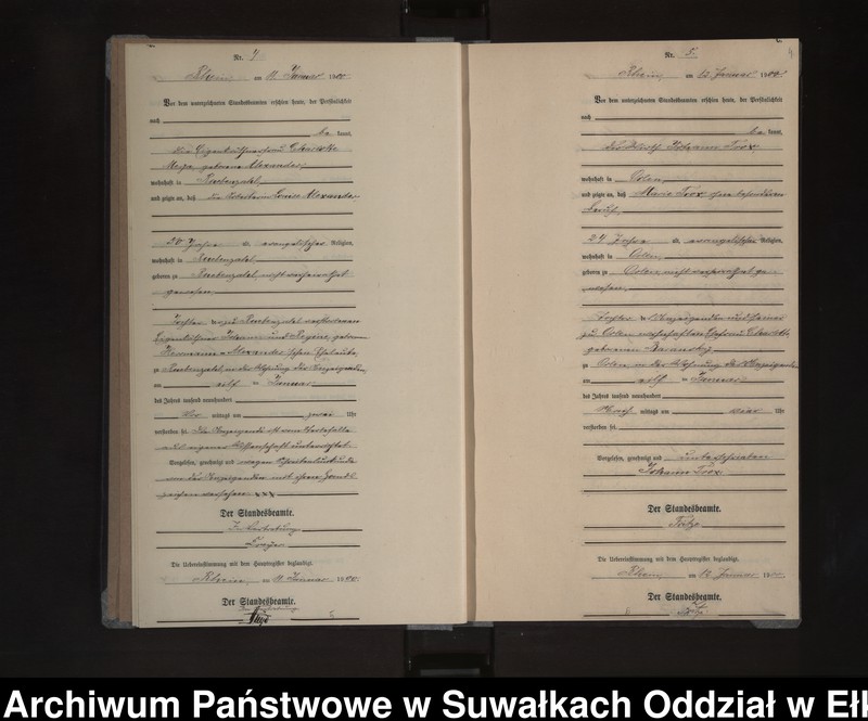 image.from.unit.number "Sterbe-Neben-Register des Königlichen Preussischen Standes-Amtes Orlen Kreis Loetzen"