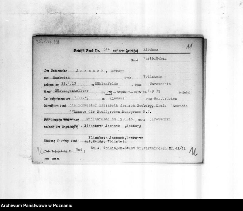 Obraz 15 z jednostki "Totenkartei I - P"