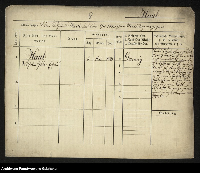 image.from.unit.number "Karty meldunkowe: Haub - Hauschutz"