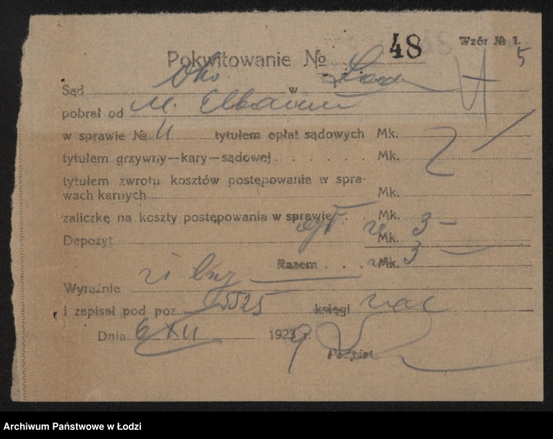 Obraz 7 z jednostki "Mendel Elbaum- drobny handel mąką, Pabianice"